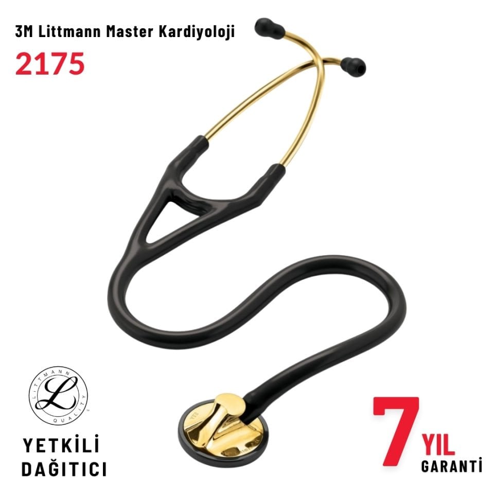 2175 3M™ Littmann® Master Kardiyoloji™ Stetoskop, Siyah Hortum