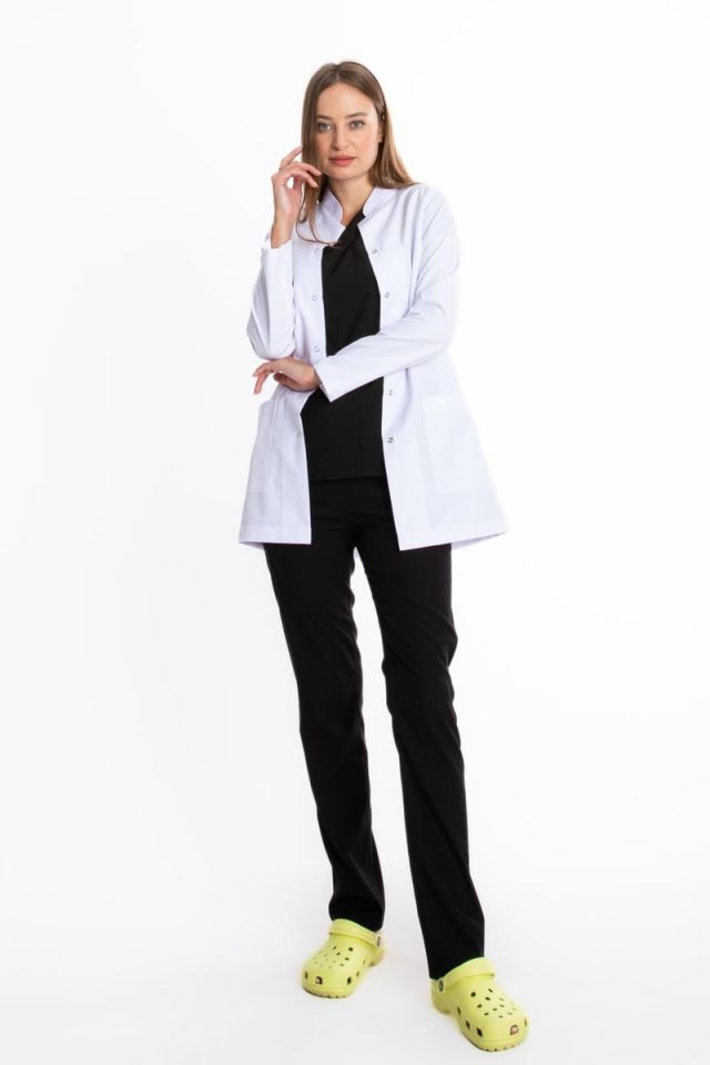 TUNİK BOY, UZUN KOL, HAKİM YAKA, KADIN DOKTOR ÖNLÜĞÜ