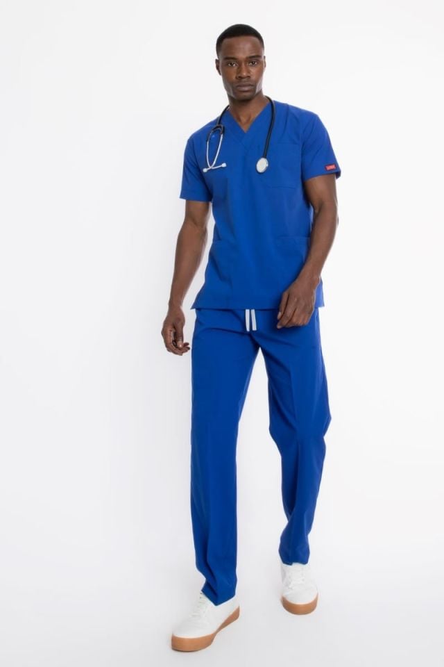 ÇİVİT MAVİ U-FLEX 800 ERKEK SCRUBS TAKIM