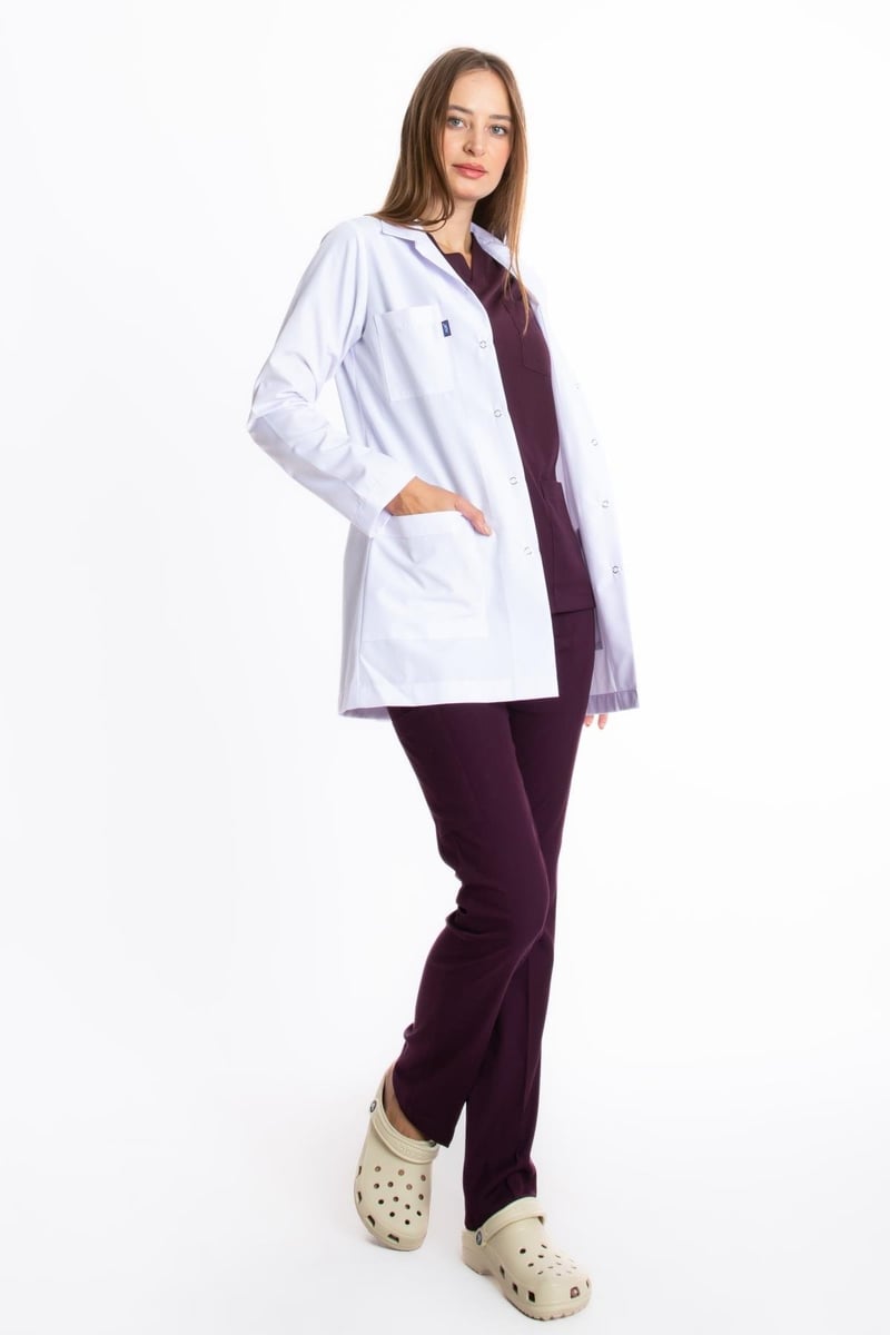 TUNİK BOY, UZUN KOL, KLASİK YAKA, KADIN DOKTOR ÖNLÜĞÜ