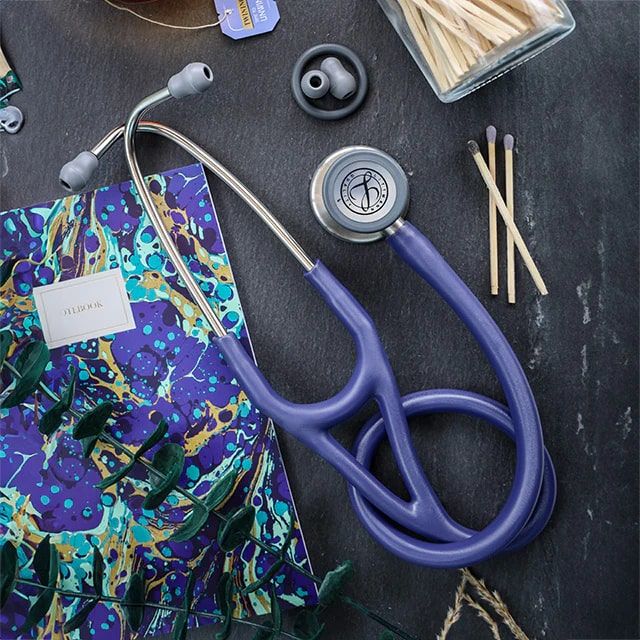 6187 3M™ Littmann® Cardiology IV™ Stetoskop, Gece Mavisi Saten Hortum