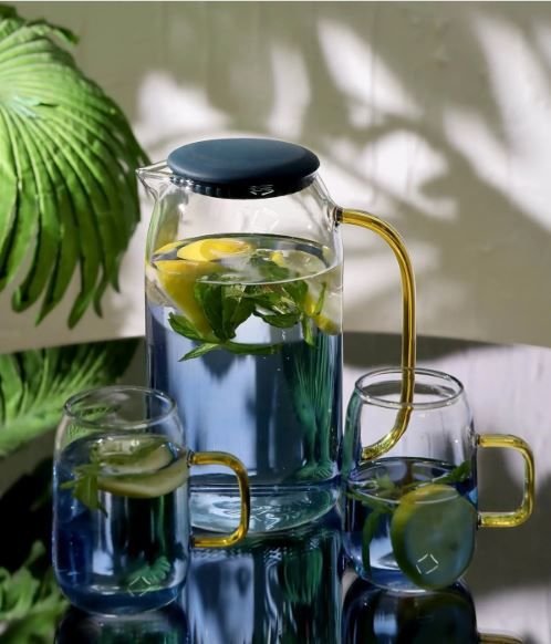 Orane 1500 ml. Cam Sürahi & Lüx 2'li Bardak Seti