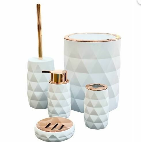 Diamond 5 Parça Akrilik Banyo Seti
