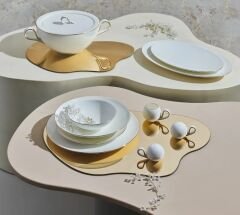 Karaca Fine Pearl Extra Chanak 62 Parça 12 Kişilik İnci Yemek Takımı Gold