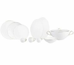 Karaca Fine Pearl Extra Chanak 62 Parça 12 Kişilik İnci Yemek Takımı Gold