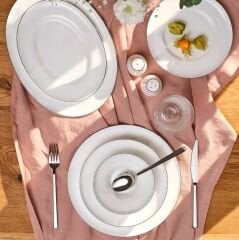 Emsan Alicia Fine Bone 60 Parça 12 Kişilik Yuvarlak Yemek Takımı Platin