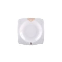 Emsan Fine Bone Fiore Gold 61 Parça 12 Kişilik Kare Yemek Takımı