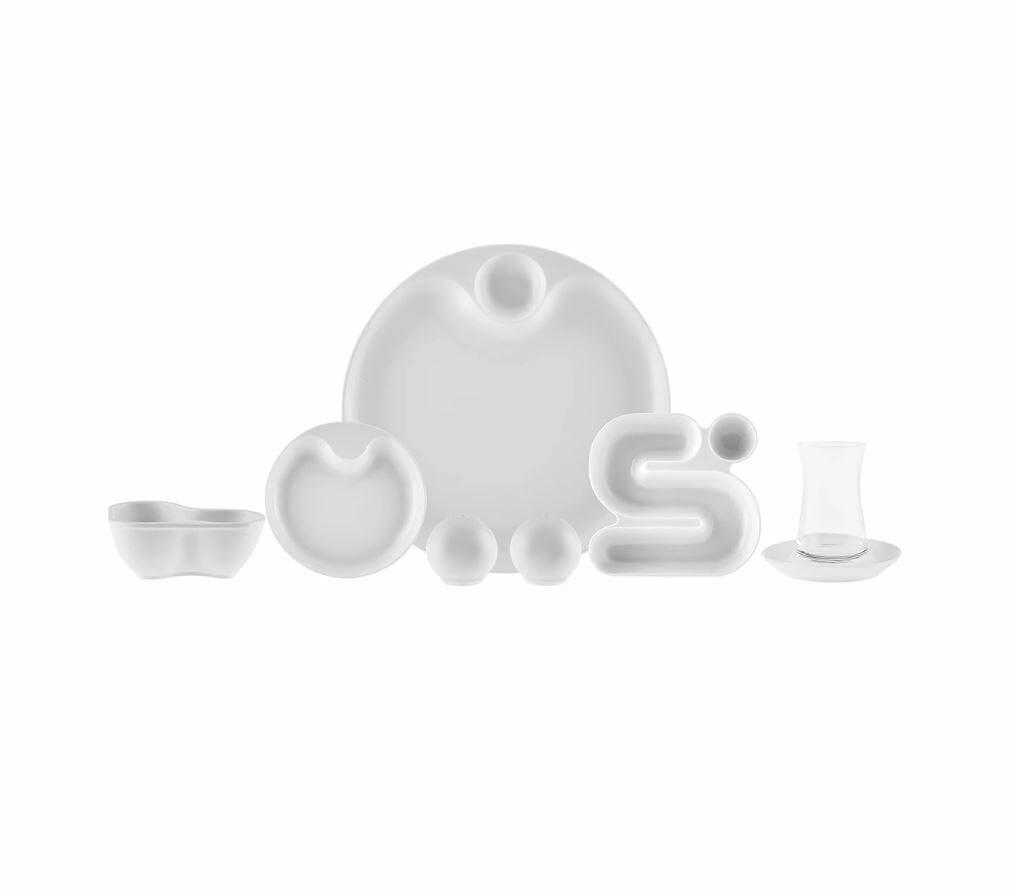 Karaca Streamline Salsa Fine Bone 26 Parça 6 Kişilik Kahvaltı/Servis Takımı