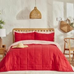 Karaca Home Barny Tek Kişilik Müslin Summer Comfort Kırmızı