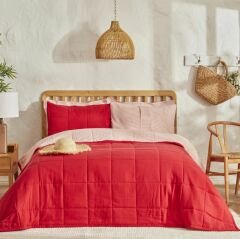 Karaca Home Barny Tek Kişilik Müslin Summer Comfort Kırmızı