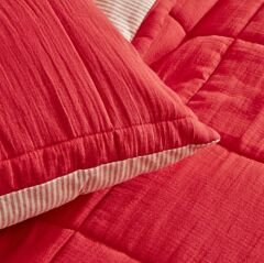 Karaca Home Barny Tek Kişilik Müslin Summer Comfort Kırmızı