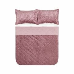 Karaca Home Plain Çift Kişilik Kapitone Yatak Örtüsü Gül Kurusu