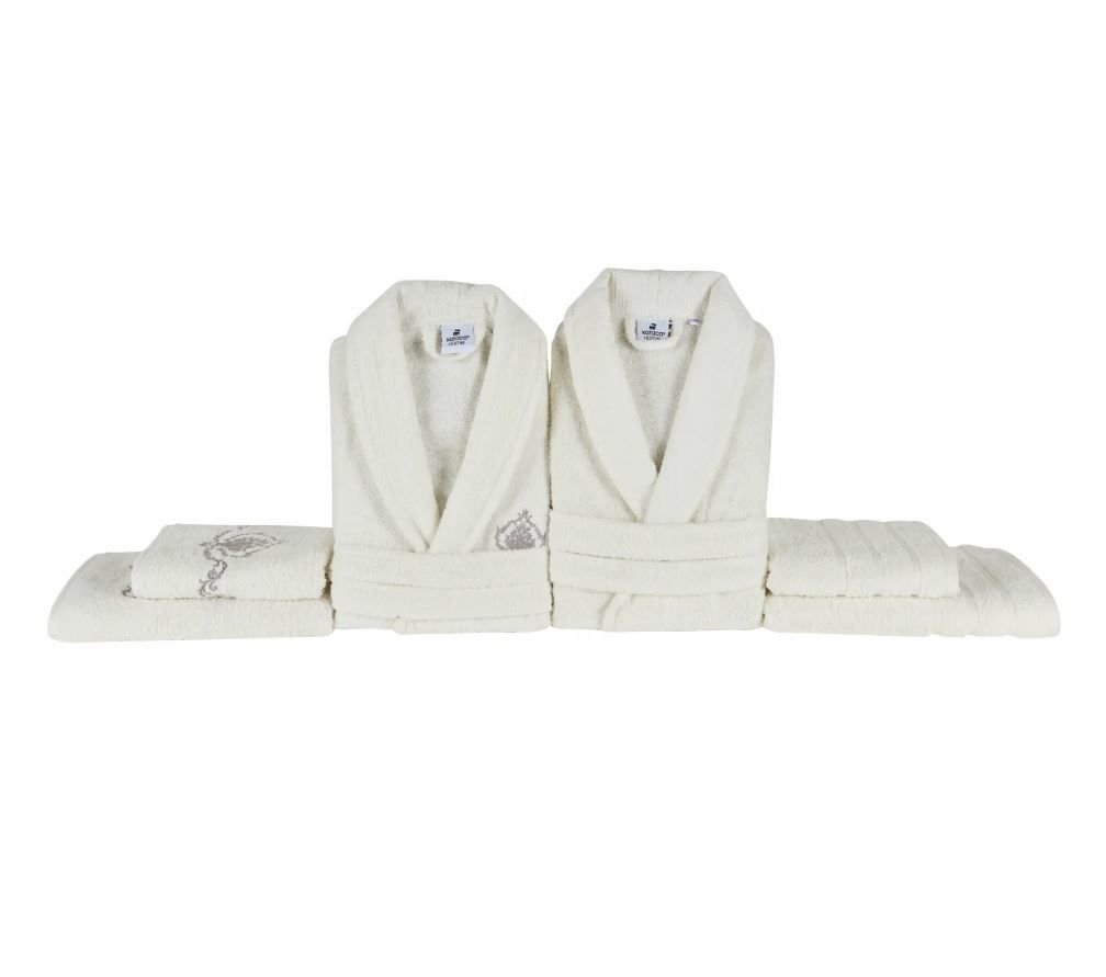 Karaca Home Desma Aile Banyo Seti OffWhite