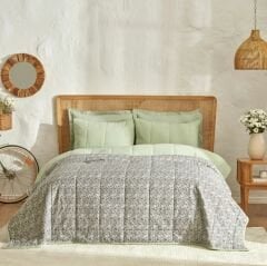 Karaca Home Anna Çift Kişilik Müslin Summer Comfort Yeşil