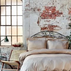 Karaca Home Charm Bold Bej %100 Pamuk Saten Çift Kişilik Nevresim Takımı