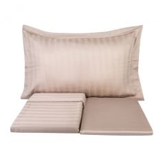 Karaca Home Charm Bold Bej %100 Pamuk Saten Çift Kişilik Nevresim Takımı