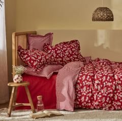 Karaca Home Carlo %100 Pamuk Çift Kişilik Nevresim Takımı Kırmızı