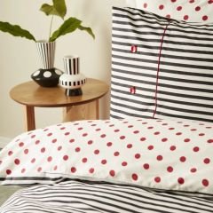 Karaca Home Polka %100 Pamuk Çift Taraflı Çift Kişilik Nevresim Takımı Siyah