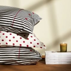 Karaca Home Polka %100 Pamuk Çift Taraflı Çift Kişilik Nevresim Takımı Siyah