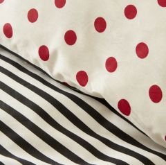 Karaca Home Polka %100 Pamuk Çift Taraflı Çift Kişilik Nevresim Takımı Siyah