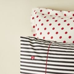 Karaca Home Polka %100 Pamuk Çift Taraflı Çift Kişilik Nevresim Takımı Siyah