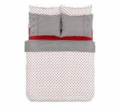 Karaca Home Polka %100 Pamuk Çift Taraflı Çift Kişilik Nevresim Takımı Siyah