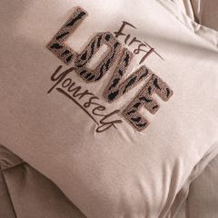 Karaca Home Motto Cotton Comfort Çift Kişilik Uyku Seti Bej
