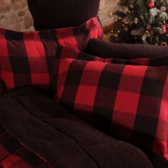 Karaca Home Mountain Kırmızı-Siyah Çift Kişilik Cozy Comfort