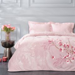 Karaca Home Sakura Gül Kurusu Çift Kişilik Embosy Battaniye