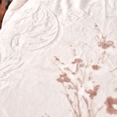 Karaca Home Sakura Bej Çift Kişilik Embosy Battaniye
