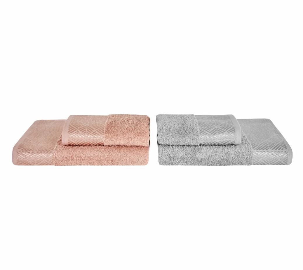 Karaca Home Lucia 4 Parça Hamam Seti OffWhite Gri