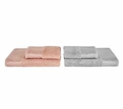 Karaca Home Lucia 4 Parça Hamam Seti OffWhite Gri