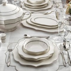 Schafer Sole 60 Parça 12 Kişilik Platin Yemek Takımı