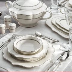 Schafer Sole 60 Parça 12 Kişilik Platin Yemek Takımı