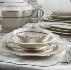 Schafer Sole 60 Parça 12 Kişilik Platin Yemek Takımı