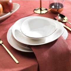 Schafer Dina 56 Parça 12 Kişilik Gold Yemek Takımı