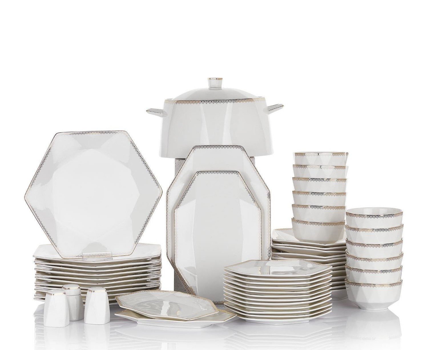 Schafer Moderna 60 Parça 12 Kişilik Gold Yemek Takımı