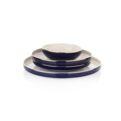 Schafer Adel Navy Blue 56 Parça 12 Kişilik Yemek Takımı