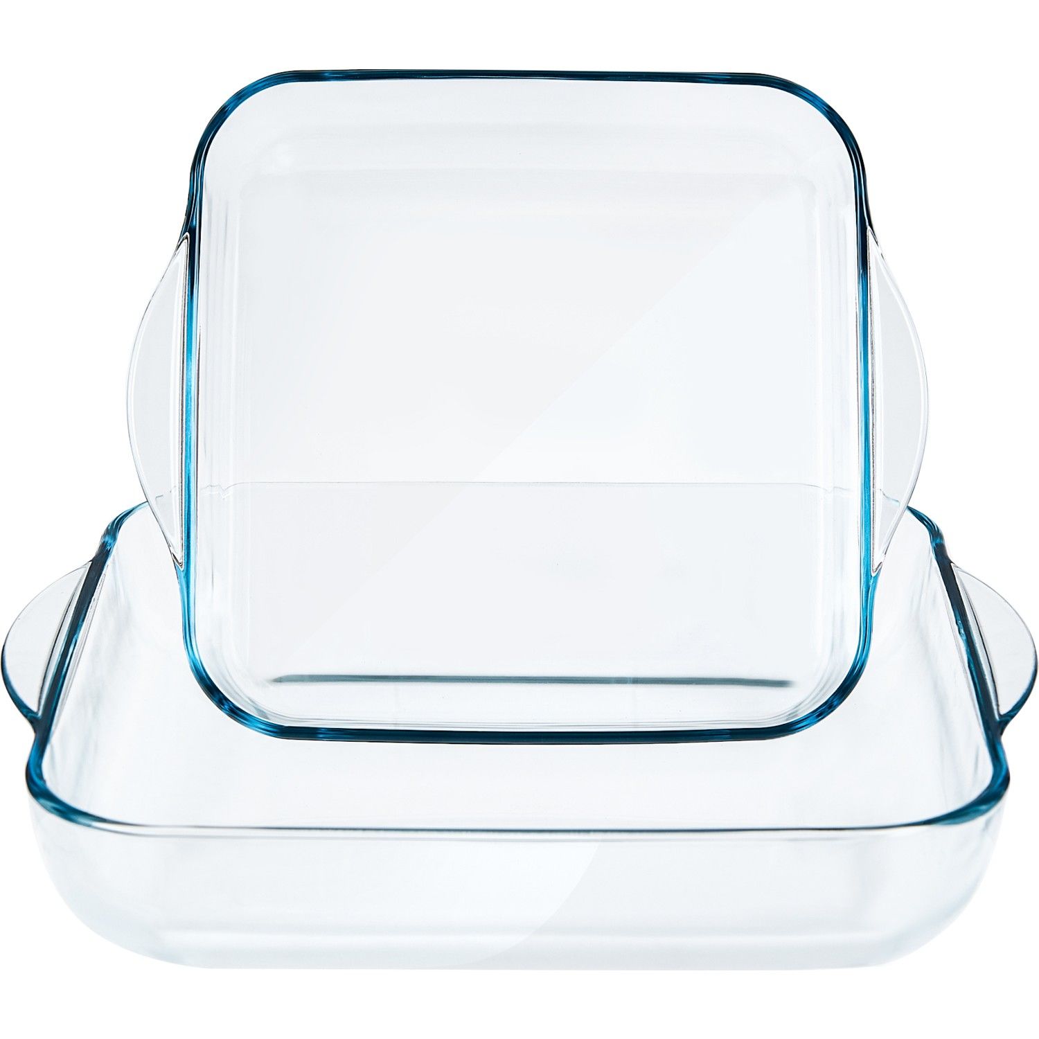 Paşabahçe 2'li Kare Tepsi Borcam - 22 cm + 29 cm