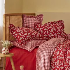 Karaca Home Carlo %100 Pamuk Tek Kişilik Kırmızı Nevresim Takımı