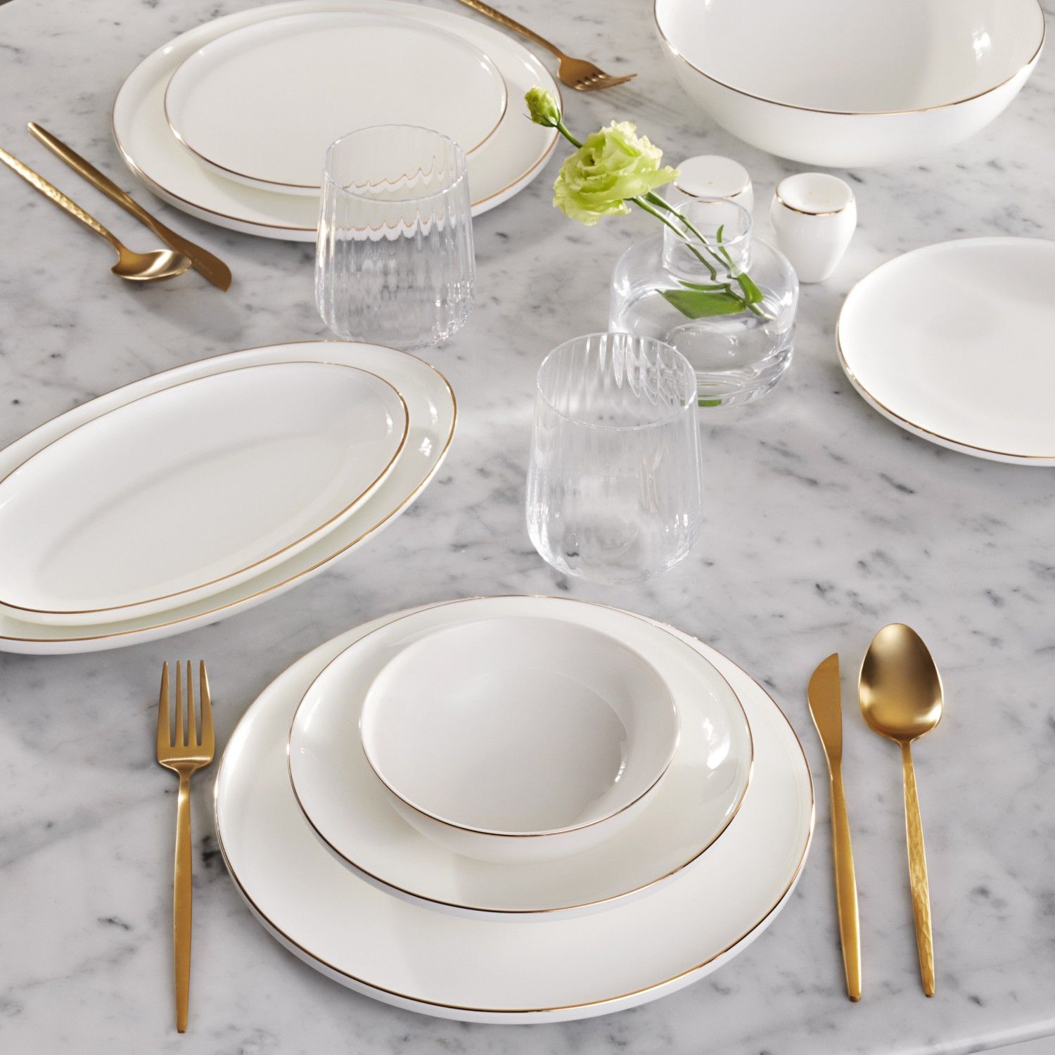 Karaca Streamline Meridian Gold 59 Parça 12 Kişilik Yemek