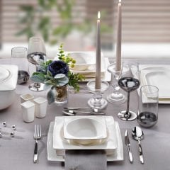 Schafer Glamor Private Yemek Takımı 60 Parça-Beyaz