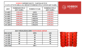 XOBBOX Imperium Kutu / Taşınma Kutusu (10 Günlük Kiralık Fiyat)