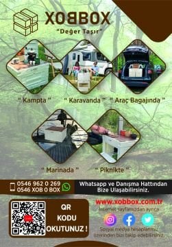 XOBBOX XF50W / Katlanır Saklama Kutusu / Folding Storage Box 50 LT / Kampta Karavanda Araç Bagajında Marinada Piknikte