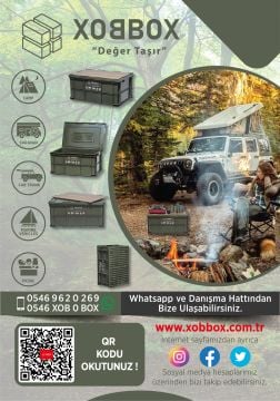 XOBBOX XW55AG / Imperium Outdoor Kutu / Haki 55 LT / Kampta Karavanda Araç Bagajında Marinada Piknikte