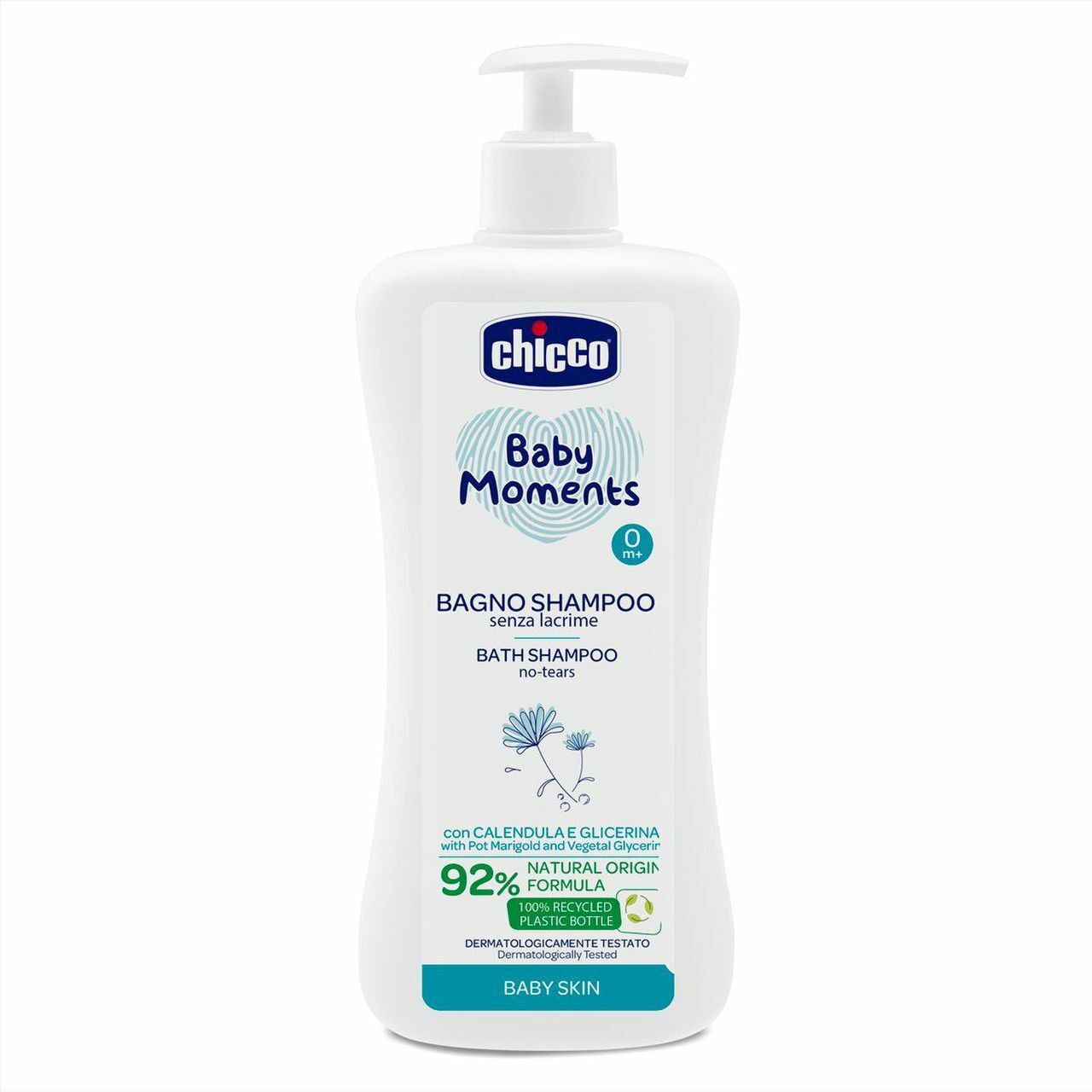 Chicco Baby Moments Göz Yakamayan Doğal Saç ve Vücut Bebek Şampuanı 750 ml