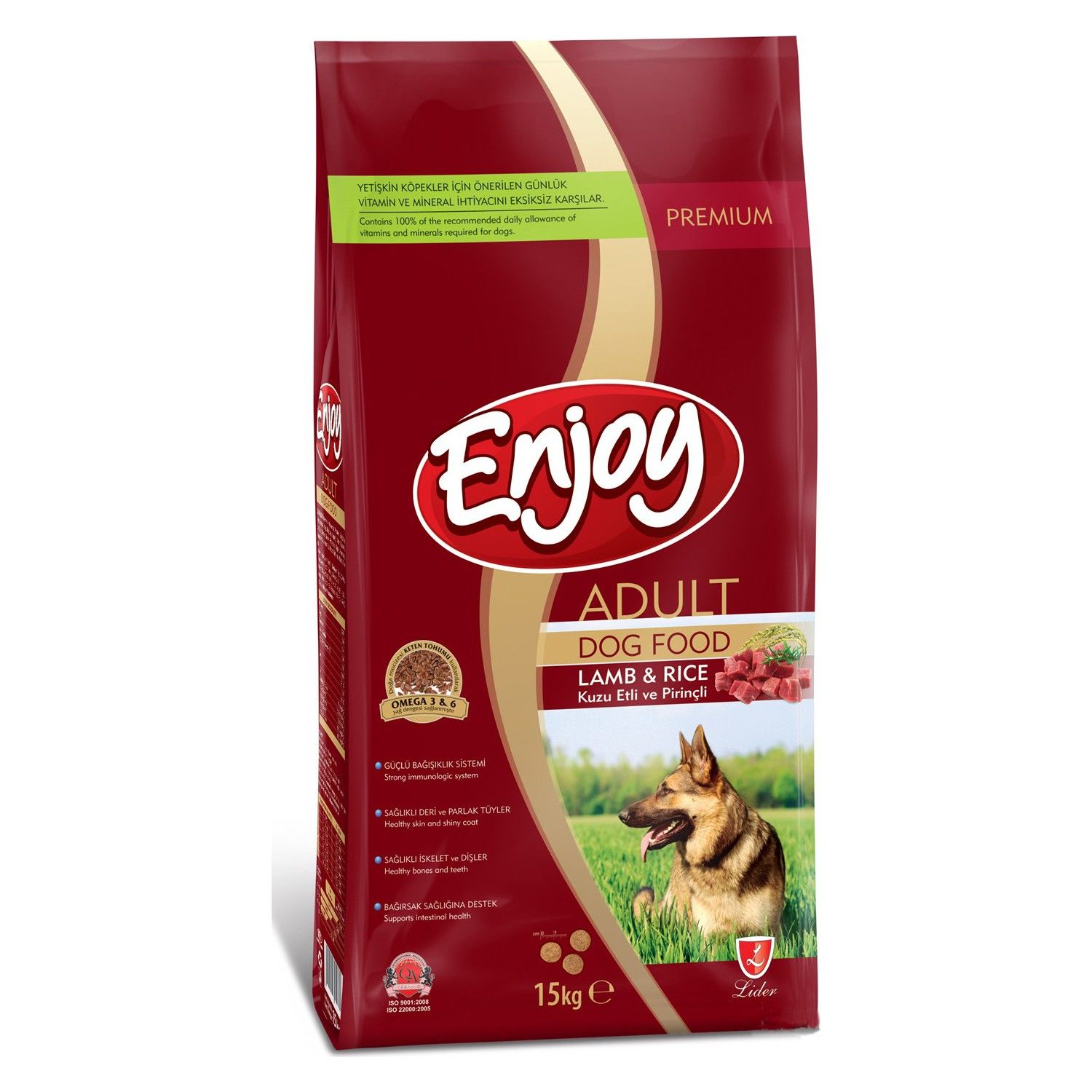 Enjoy Kuzu Etli Pirinçli Yetişkin Köpek Maması 15 Kg (Lamb & Rice) ENJ-06
