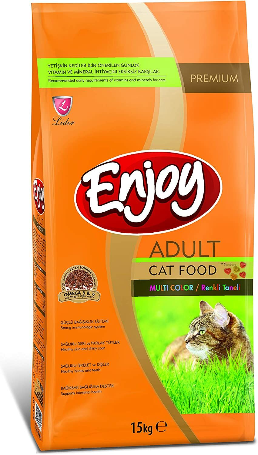 Enjoy Premium Multicolor Tavuklu Yetişkin Kedi Maması 15 KG ENJ-07