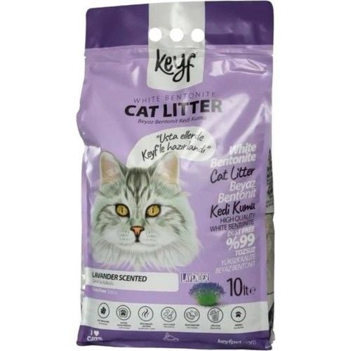 Keyf Lavanta Kokulu Bentonit Kedi Kumu 10 Kg