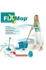Motek Fix Mop Set Pratik Temizlik Seti Sıkma Sistemli Döner Başlıklı MT-17